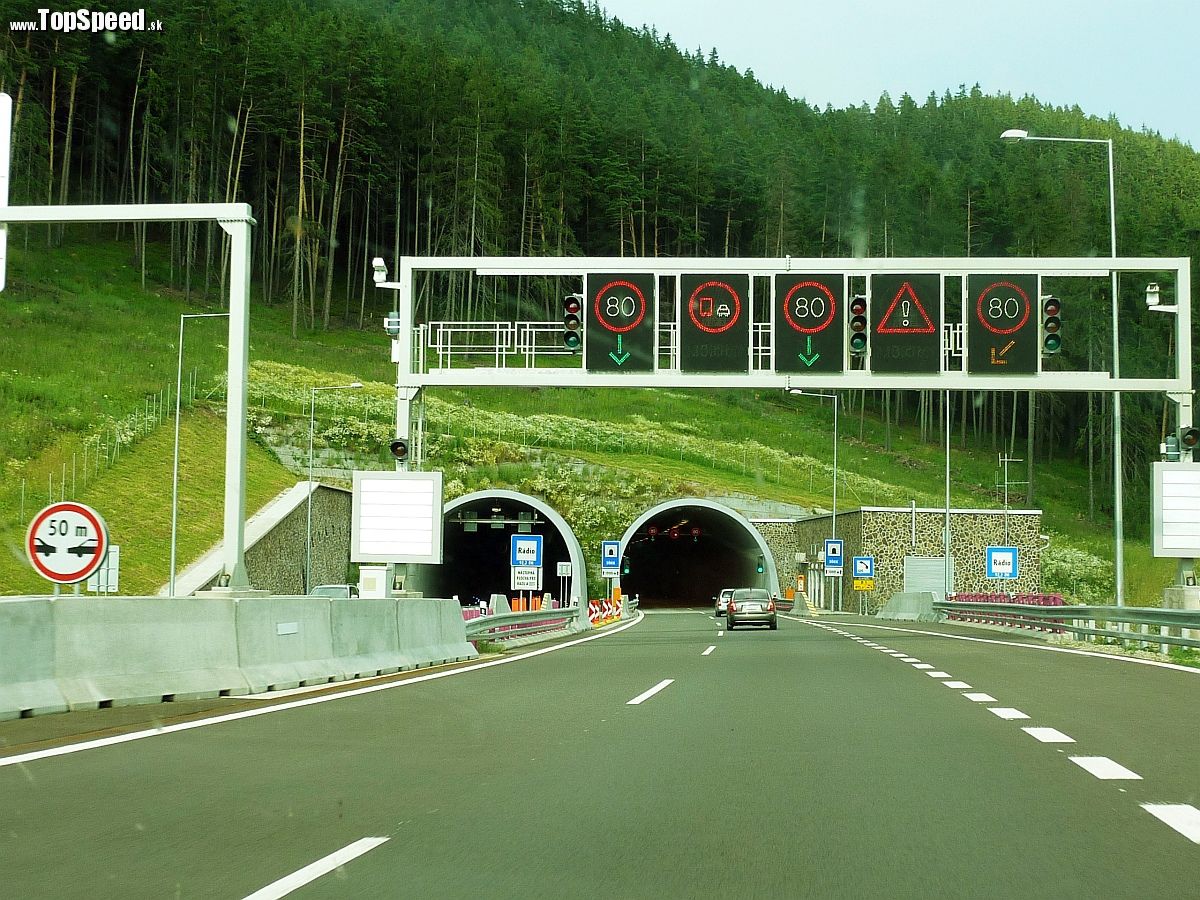 Tunel Bôrik - západ, bude na dlhú dobu jediný tunel v SR v ktorom zvýšia max. rýchlosť.